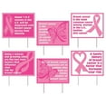 thumbnail image 1 of Pink Ribbon Facts Yard Stakes - Party Decor - 6 Pieces, 1 of 1