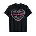 thumbnail image 1 of Pink Ribbon Heart Breast Cancer Awareness Survivor Warrior T-Shirt, 1 of 5