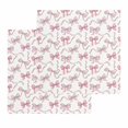 thumbnail image 1 of Pink Ribbon Kitchen Dish Towels for Drying Dishes Set of 2, Modern Abstract String Geometric Bows Beige Waffle Weave Microfiber Hand Tea Bathroom Towels Quick Dry & Absorbent Towel 12x12, 1 of 7