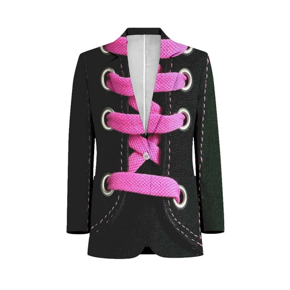 Pink Ribbon Lace Pattern Mens Suits Shawl Collar Slim Fit Suit Mens Groom Jacket Tuxedos for Wedding Dress Evening