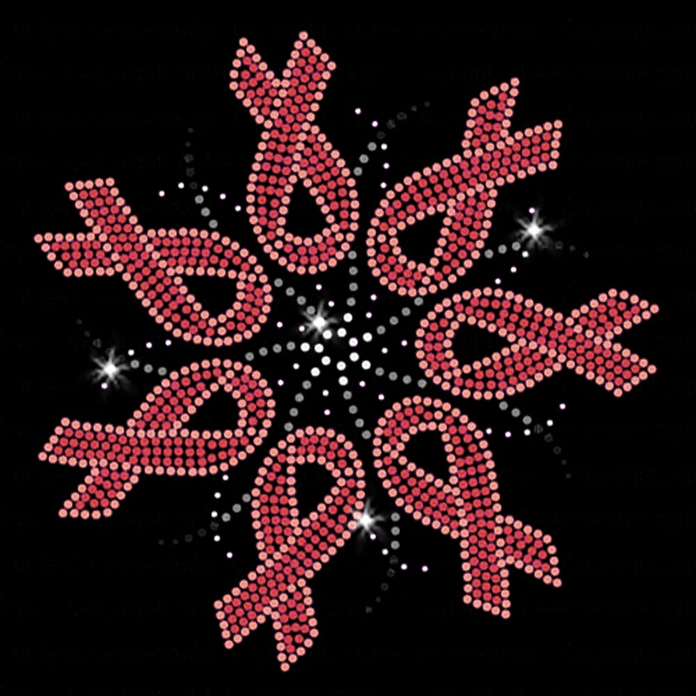 Pink Ribbon Medallion Sparkly Mandala Bling Breast Cancer Awareness ...