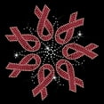 thumbnail image 1 of Pink Ribbon Medallion Sparkly Mandala Bling Breast Cancer Awareness Iron-on Clear Rhinestone and Rhinestud Heat Transfer by JCS Rhinestones, 1 of 5