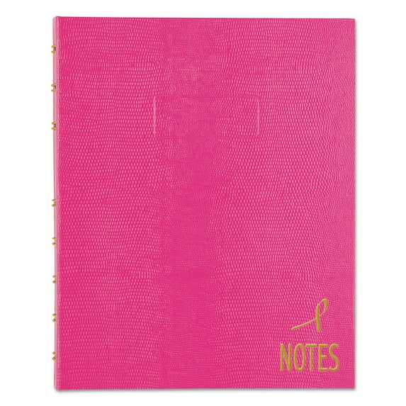 Pink Ribbon Notepro Notebook, 1 Subject, Narrow Rule, Bright Pink Cover, 9.25 X 7.25, 75 Sheets