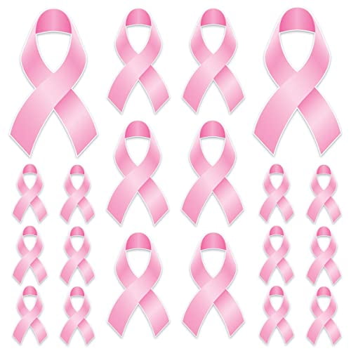 Beistle Pink Ribbon Paper Cutout - 20 Pcs.