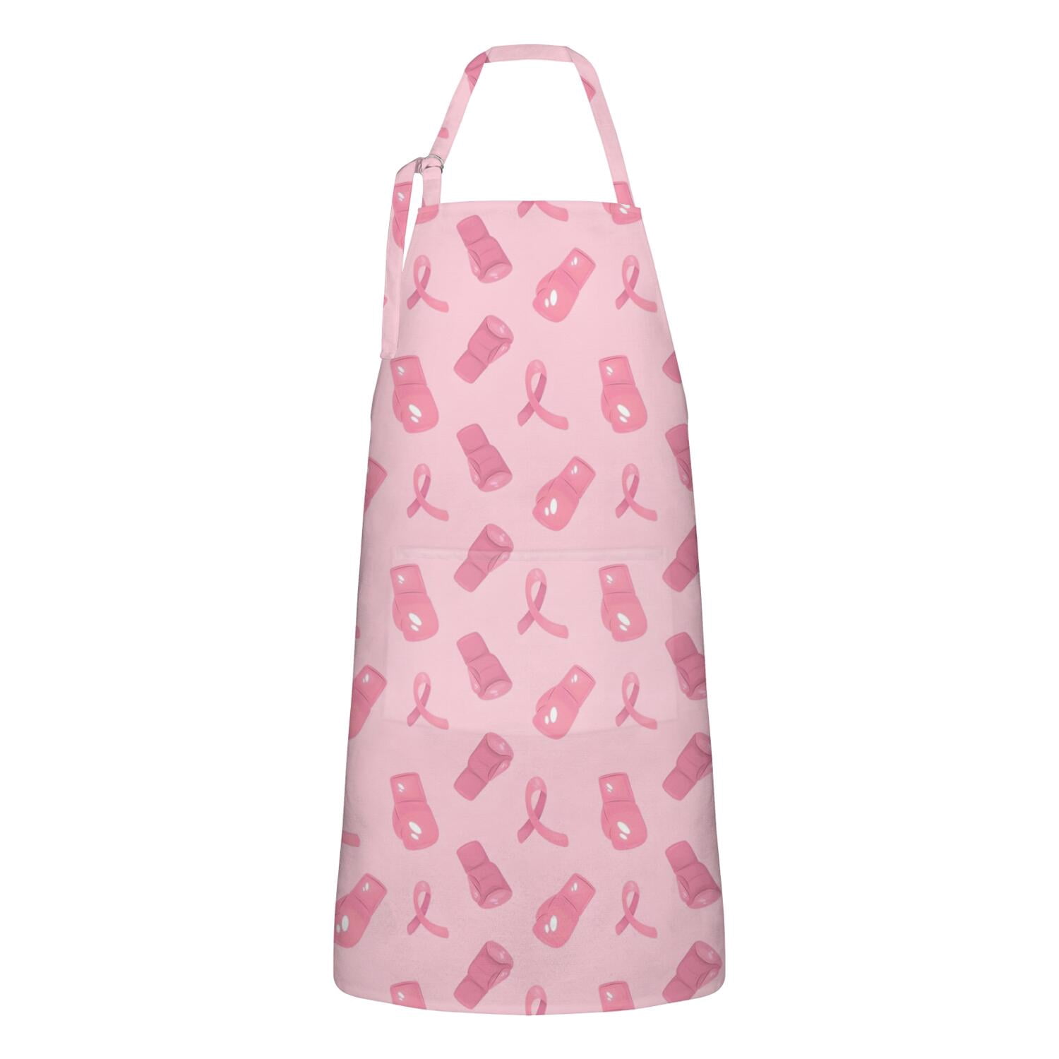 Pink Ribbon Apron-Garden Aprons for Women with Pockets-Cotton Linen ...
