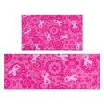 thumbnail image 1 of Pink Ribbon Pattern Kitchen Rugs Sets Of 2,Anti Fatigue Kitchen Mat Rugs Non Slip Washable,Decorative Kitchen Floor Mats for Kitchen,Sink,Laundry,17"x30"+17"x47", 1 of 7