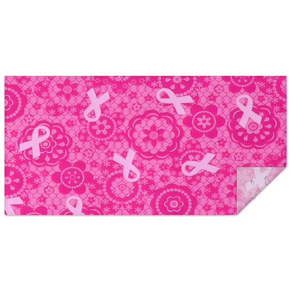 Pink Ribbon Pattern Rectangle Tablecloth 60"x120",Waterproof Polyester Rectangle Table Cloth, Wipeable Spillproof Polyester Tablecloth for Dining, Camping, Indoor and Outdoor