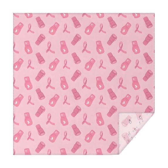 Pink Ribbon Pattern Square Tablecloth,Waterproof Square Table Cover,Wipeable Spillproof Washable Table Cover for Home Kitchen Party Decor 42"X42"(107x107cm)