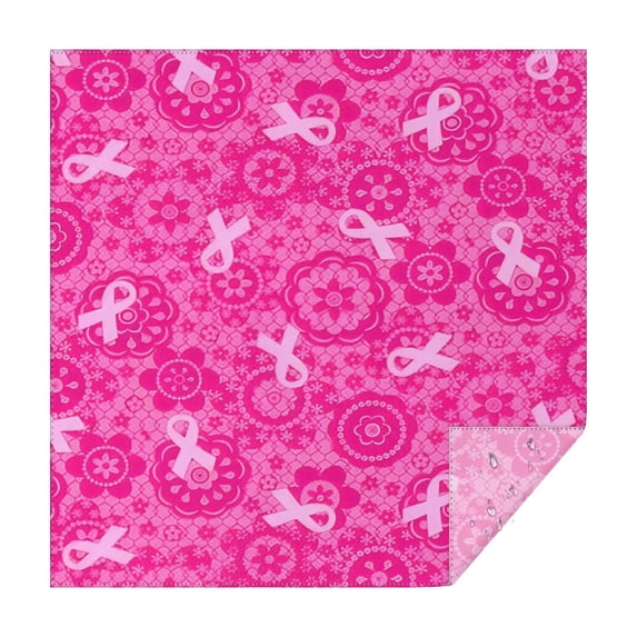 Pink Ribbon Pattern Square Tablecloth,Waterproof Square Table Cover,Wipeable Spillproof Washable Table Cover for Home Kitchen Party Decor 42"X42"(107x107cm)