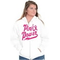 thumbnail image 1 of Pink Ribbon Power Breast Cancer Aware Zip Hoodie Sweatshirt Women Brisco Brands S, 1 of 6