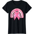 thumbnail image 1 of Pink Ribbon Rainbow Breast Cancer Awareness Support Squad T-Shirt, 1 of 3