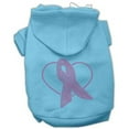 thumbnail image 1 of Pink Ribbon Rhinestone Hoodies Baby Blue XXL - 18, 1 of 1