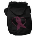 thumbnail image 1 of Pink Ribbon Rhinestone Hoodies Black XXL - 18, 1 of 1