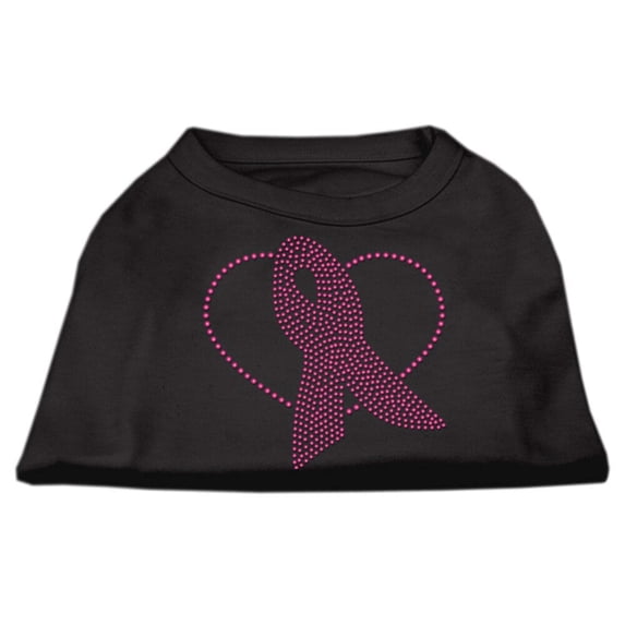 Pet Dog Cat Shirt Rhinestone, "Pink Ribbon"