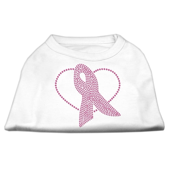 Pet Dog Cat Shirt Rhinestone, "Pink Ribbon"