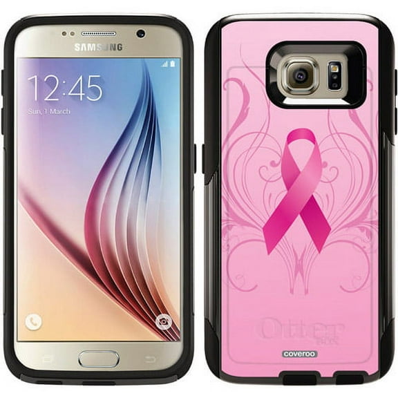 Spot goodsPink Ribbon Swirl Design on OtterBox Commuter Series Case for Samsung Galaxy S6