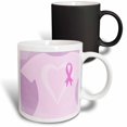 thumbnail image 1 of 3drose, Pink Ribbon T Shirt Breast Cancer Awareness, 11oz Magic Transforming Mug, 1 of 7
