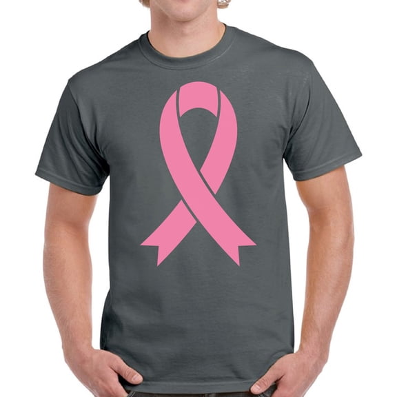 Pink Ribbon TShirt for Men Awareness Mens T-Shirt - S M L XL 2XL 3XL 4XL 5XL Graphic Tee - Breast Cancer Awareness Gift Top Shirt for Him
