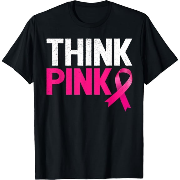 Pink Ribbon Warrior Think Pink Breast Cancer Awareness T-Shirt