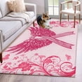 thumbnail image 1 of Pink Ribbon Wings Area Rug 4'x6', Bows Vintage Floral Butterfly Abstract Washable Non-Slip Rugs, Low Pile Large Carpet for Living Room Bedroom Dining Room Kitchen Office Indoor Mat, 1 of 9