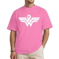 thumbnail image 1 of Pink Ribbon Wonder Warrior T-Shirt – Unisex Breast Cancer Awareness Tee – Survivor & Fighter Gift Idea – Azalea Small, 1 of 1