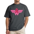 thumbnail image 1 of Pink Ribbon Wonder Warrior T-Shirt – Unisex Breast Cancer Awareness Tee – Survivor & Fighter Gift Idea – Dark Heather Large, 1 of 1