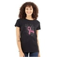 thumbnail image 1 of Pink Ribbon Zebra Breast Cancer Aware Womens Slim Fit Graphic Tee Brisco Brands S, 1 of 5