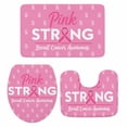 thumbnail image 1 of Pink Ribbons Bathroom Rugs Set Caring For Breast Cancer Caring for Women's Health Non Slip Absorbent Soft Bath Mats 3 Piece Set with Bathroom Rug, U-Shaped Floor Mat, Toilet Seat Cover Small Size, 1 of 9