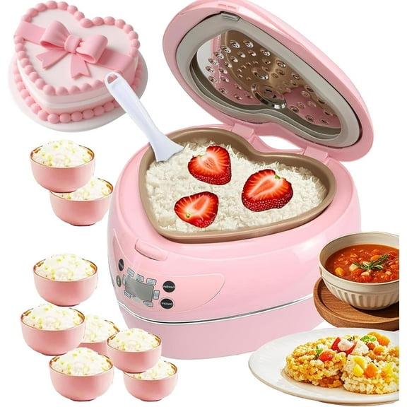 Pink Rice Cooker, Smart Rice Cooker 8 Cup With Delay Preset Timer And Auto Thermostat, Gifts Keep Warm For Brown Rice, Yogurt, Cake, Tomato Soup.Christmas Gifts for Women