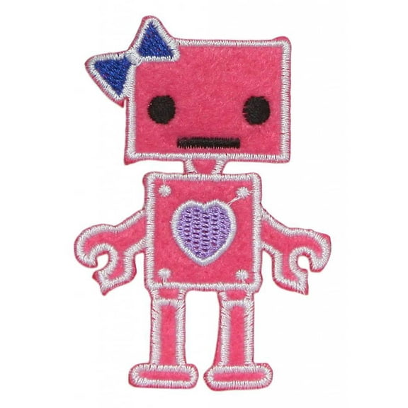 Pink Robot Patch (2.5 x 3 Inches)