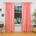 thumbnail image 1 of Pink Rod Pocket  Sheer Sari Curtain / Drape / Panel   - 60W x 63L - Pair, 1 of 4