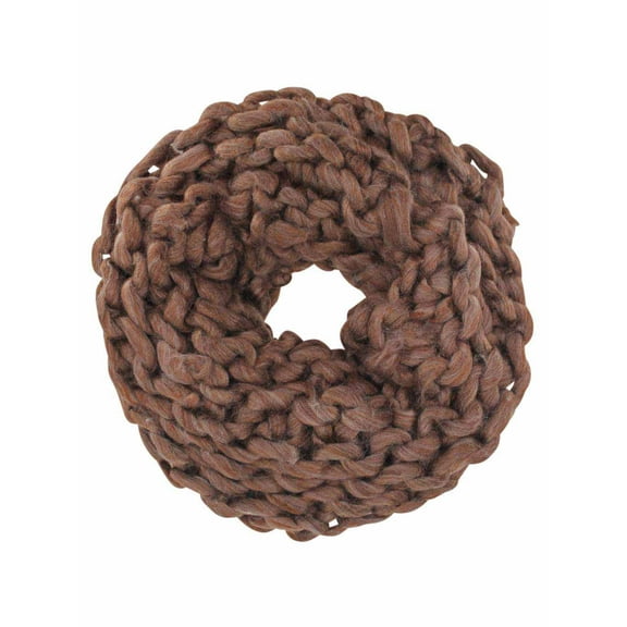 Pink Rope Yarn Chunky Knit Winter Infinity Scarf