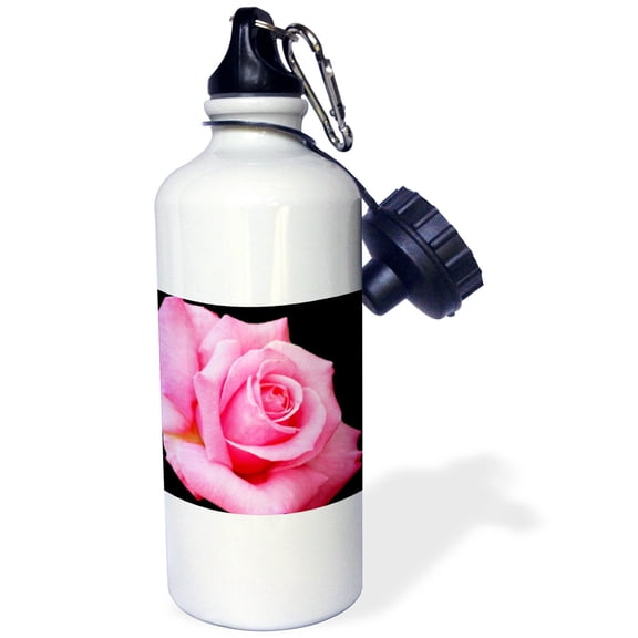 3dRose, Pink Rose, 21 oz Sports Water Bottle
