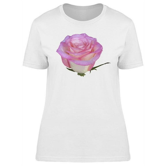 Pink Rose Art T-Shirt Women -Image by Shutterstock, Female XX-Large