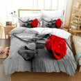 thumbnail image 1 of Pink Rose Bedding Set Fashion tic Home Textile Single Double Size For Couple Woman Bedroom Decor Fl, 1 of 5