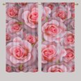 thumbnail image 1 of Pink Rose Blackout Curtains for Bedroom Flower Blossoms Romantic Flower 3D Printed Thermal Insulated & Light Blocking Window Curtains for Living Room W55 x L63 Inch, 1 of 5