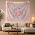 thumbnail image 1 of Pink Rose Bouquet Among Sage Leaves, Dreamy Watercolor for Flower Lovers, Botanical Wall Art, Mother's Day Gift, Tapestry Wall Hanging for Bedroom, Living Room and Dorm, 1 of 7