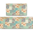 thumbnail image 1 of Pink Rose Floral Kitchen Rugs 2 Piece Set Non Skid, Washable Boho Rugs for Kitchen Floor Set of 2, Colorful Bohemia Flower Kitchen Mats and Rugs for Indoor,Hallway,Laundry, 1 of 6