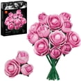 thumbnail image 1 of EP EXERCISE N PLAY Rose Flower Bouquet Building Set, Artificial Flowers Block Set Gift for Adult Home Decor (Pink), 1 of 8