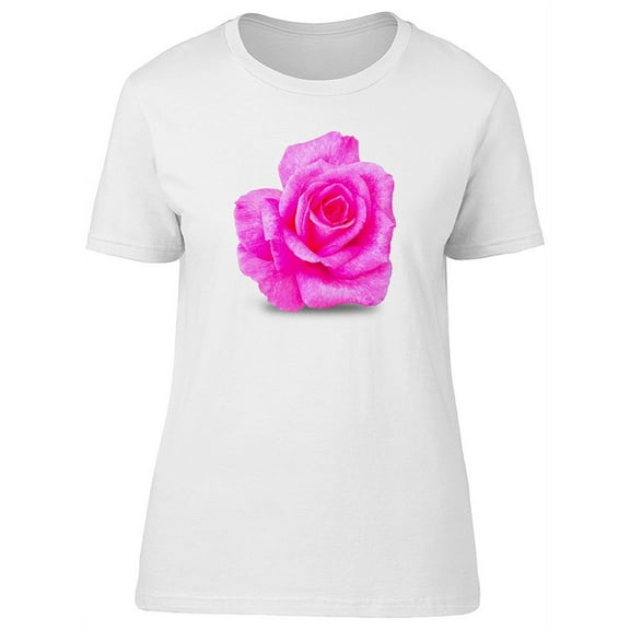 Pink Rose Flower, Cute T-Shirt Women -Image by Shutterstock, Female Small