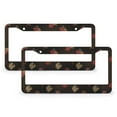 thumbnail image 1 of Pink Rose Flowers Leaf Shabby Chic Beige Pink License Plate Cover 2 Pack Floral Flowers Seamless Pattern License Plate Cover Frame for Women Men US Vehicles 2 Hole Metal License Plate Frames, 1 of 6