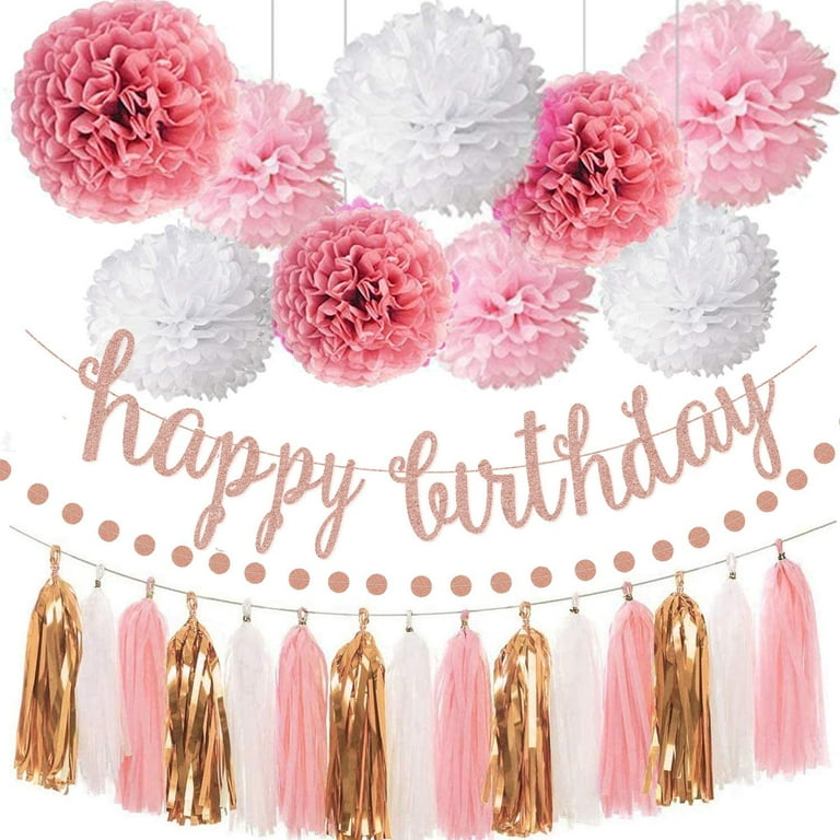 Pink Tassel Garland,gold and Pink Tassel Garland,baby Shower  Garland,wedding Garland, Birthday Garland,girl Birthday,garland,tissue  Paper 