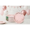 thumbnail image 1 of Pink & Rose Gold Dots Party Paper Plates, 50 PCS Disposable Party Supplies Dessert Paper Plates for Birthday Wedding Bridal Shower Supplies (7 inches), 1 of 7