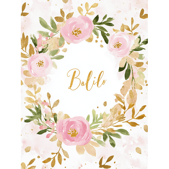 Pink Rose Gold Floral Watercolor Canvas Print Perfect for Living Room Bedroom Bathroom Office and Hallway Decor