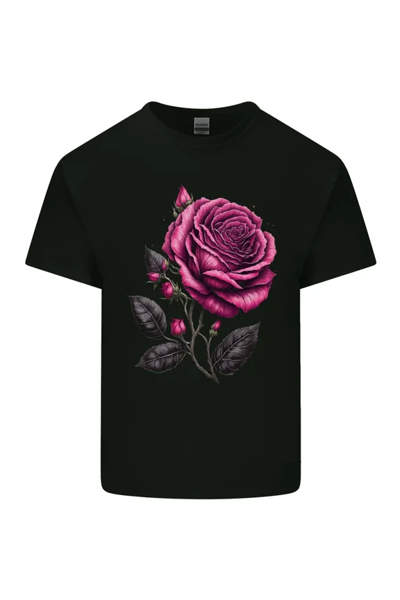 Pink Rose Gothic Goth Dark Pastel Flower Graphic Floral Shirt,for unisex up to 5XL