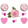 thumbnail image 1 of Pink Rose Happy Birthday party balloons Decoration Supplies Garden Grandma Mom, 1 of 1