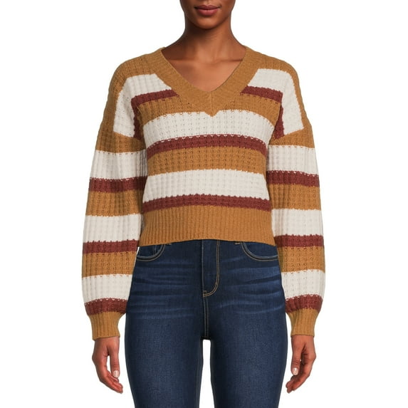 Pink Rose Juniors Chunky Waffle Knit Sweater