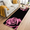 thumbnail image 1 of Pink Rose Kitchen Runner Rug 2x6 Washable Runners for Hallway Non Slip Vintage Abstract Garden Flower Floral Black Large Area Rug Indoor Floor Carpet for Bathroom Laundry Entryway Bedroom Living Room, 1 of 8