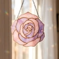 thumbnail image 1 of Pink Rose Pastel Floral Shabby Chic Acrylic Suncatcher Window Hanging Home Decor Mother's Day Gift for Her, 1 of 5