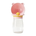 Pink Rose Portable Pet Water Bottle For Dogs Cats Leak Proof Travel Dog ...